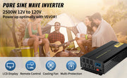 Load image into Gallery viewer, Amocart Pure Sine Wave Power Inverter 2500W/3500W/5000W 12V DC to 120V AC Aluminum Alloy LCD Screen & LED Indicators Power Use