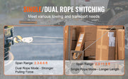 Charger l'image dans la visionneuse de galerie, Amocart 5T Come Along Winch Ratchet Power Puller Tool with 11.5ft Steel Cable Automotive Hoist Cable Puller for Vehicle Rescue