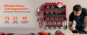 Bild in Galerie-Viewer laden, Amocart 3-Layer Power Tool Wall Mount Holder Pegboard Wall Storage Tool Set Drill Screwdriver Storage Rack for Workshop/Garage