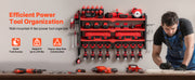Load image into Gallery viewer, SucceBuy 4-Layer Hand Power Tool Organizer Rack Wall Mounted Pegboards Electric Drill Storage Holder for Garage Workshop
