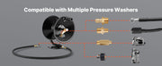 Bild in Galerie-Viewer laden, Amocart Pressure Washer Hose Reel 50 ftx3/8 in Steel Bracket-Mounted 4000PSI Max Manual Power Hand Crank for Car/Floor Washing