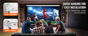 Bild in Galerie-Viewer laden, Amocart Manual Pull Down Projector Screen 100 inch 16:9 4K 1080 HD Retractable Projector Screen for Family Home Office Theater