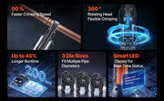 Bild in Galerie-Viewer laden, Amocart Press Tool 18V Electric Pipe Crimping Tool for 1/2" 3/4" 1" Copper Pipes Press Tool Kit with 3 Jaws 2Pcs Battery Compatible with Propress