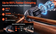 Bild in Galerie-Viewer laden, Amocart Press Tool 18V Electric Pipe Crimping Tool for 1/2" 3/4" 1" Copper Pipes Press Tool Kit with 3 Jaws 2Pcs Battery Compatible with Propress