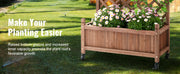 Charger l'image dans la visionneuse de galerie, Amocart Wood Planter with Trellis Outdoor Raised Garden Bed with Drainage Holesfor Vine Climbing Plants Flowers in Garden