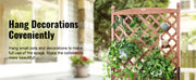 Charger l'image dans la visionneuse de galerie, Amocart Wood Planter with Trellis Outdoor Raised Garden Bed with Drainage Holesfor Vine Climbing Plants Flowers in Garden