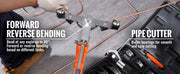 Load image into Gallery viewer, Amocart Pipe Tube Bender Ratcheting Reverse Tubing Bending Tools w/ 7 Dies Pipe Cutter for Air Conditioning Refrigerator Repair