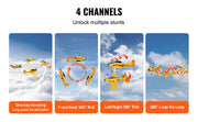 Charger l'image dans la visionneuse de galerie, Amocart RC Plane 2.4G 4CH Remote Control Airplane with 6-Axis Gyro Stabilizer Aircraft Toy RC Glider for Kids Beginners Gifts