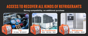 Charger l'image dans la visionneuse de galerie, Amocart 3/4 1HP Refrigerant Recovery Machine Portable AC Recovery Machine 60Hz Recovery Machine HVAC for Car Air Conditioning