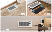 Bild in Galerie-Viewer laden, Amocart Booster Fan 4x12in Duct Fan 100CFM 10 Adjustable Speeds with LCD Smart Controller for Wall and Floor