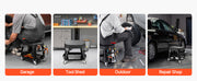 Bild in Galerie-Viewer laden, Amocart Mechanic Stool 300lbs Garage Seat with Wheels 360° Swivel Rolling Workshop Stool with Tool Tray for Garage, Shop Repair