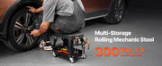 Bild in Galerie-Viewer laden, Amocart Mechanic Stool 300lbs Garage Seat with Wheels 360° Swivel Rolling Workshop Stool with Tool Tray for Garage, Shop Repair