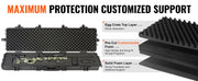 Load image into Gallery viewer, Amocart Rifle Hard Case Portable Long Gun Storage Suitcase W/ 2 Casters Shockproof & Waterproof Airsoft Rifle Protective Case