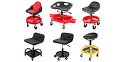 Bild in Galerie-Viewer laden, Amocart Rolling Garage Stool Car Detailing Stool Adjustable Height Mechanic Seat With Tool Tray Workshop Auto Repair Shop Stool