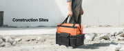 Bild in Galerie-Viewer laden, Amocart 110 lbs Rolling Tool Bag 27 Pockets Roller Tool Bag on Wheels with Adjustable Telescoping Handle for Construction Tools