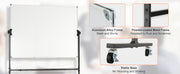 Bild in Galerie-Viewer laden, Amocart Rolling Magnetic Whiteboard Double-Sided Mobile Whiteboard 360° Reversible Adjustable Height Dry Erase Board for School