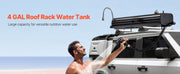 Charger l'image dans la visionneuse de galerie, Amocart Roof Rack Water Tank Multi-Dispensing Outdoor Tank High-Capacity Aluminum Tank with Pressurization Port Fit for Trunk