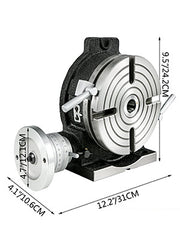 Charger l'image dans la visionneuse de galerie, Amocart 8 Inch/200 MM Rotary Table 3-Slot or 4-Slot Horizontal Vertical MT-3 Rotary Table for Milling 360° Precision Working