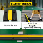 Load image into Gallery viewer, Amocart Modular Rubber Speed Bump 1 Channel Driveway Cable Protector Ramp Wire Cover Cord Guard for Parking Lot Warehouses Use