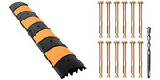 Load image into Gallery viewer, Amocart Rubber Speed Bump 2 Channel Speed Bump Hump 72.8x12.2x2.2 Garage Cable Ramp for Asphalt Concrete Gravel Driveway-6 FT