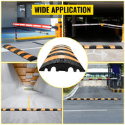 Load image into Gallery viewer, Amocart Rubber Speed Bump 2 Channel Speed Bump Hump 72.8x12.2x2.2 Garage Cable Ramp for Asphalt Concrete Gravel Driveway-6 FT