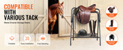 Charger l'image dans la visionneuse de galerie, SucceBuy Folding Saddle Rack 28 x 19 x 37.5 in Freestanding Horse Saddle Stand Steel Saddle Rack for English & Western Saddles