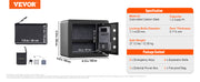 Bild in Galerie-Viewer laden, Amocart 1.2/0.5 Cubbic Fit Electronic Safe Deposit Safe Box W/ Digital Access & Override Keys for Money Gun Jewelry Document