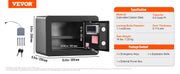 Bild in Galerie-Viewer laden, Amocart 1.2/0.5 Cubbic Fit Electronic Safe Deposit Safe Box W/ Digital Access & Override Keys for Money Gun Jewelry Document
