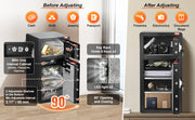 Load image into Gallery viewer, Amocart Single Door 4.0 cu.ft Safe Box w/ Key Lock Password & Fingerprint Safe Lock Box with Fireproof Bag Key Rack & LED Light