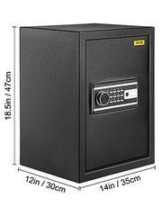 Charger l'image dans la visionneuse de galerie, Amocart Fingerprint Locks Safe Deposit Box 0.8/2.1 Cubic Feet Digital Electronic Secret Hidden Piggy Bank for Money Guns File
