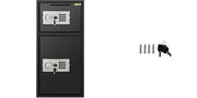 Charger l'image dans la visionneuse de galerie, Amocart 33" Double Door Safe Deposit Box Secret Hidden Piggy Bank Steel Separate Storage Space Electronic Lock for Office Home