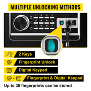 Charger l'image dans la visionneuse de galerie, Amocart Fingerprint Locks Safe Deposit Box 0.8/2.1 Cubic Feet Digital Electronic Secret Hidden Piggy Bank for Money Guns File