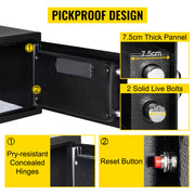 Charger l'image dans la visionneuse de galerie, Amocart Fingerprint Locks Safe Deposit Box 0.8/2.1 Cubic Feet Digital Electronic Secret Hidden Piggy Bank for Money Guns File
