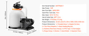 Charger l'image dans la visionneuse de galerie, Amocart 12/14/16in FlashPure Sand Filter Pump with Timer for Above Ground Pool 0.5/0.75/1 HP 3000/3500/4400 GPH Media Installed