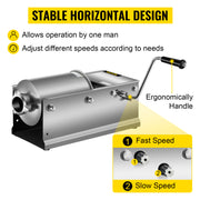 Bild in Galerie-Viewer laden, Amocart 3L Horizontal Sausage Stuffer Manual Sausage Maker Stainless Steel With 5 Filling Nozzles For Home & Commercial Use