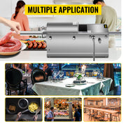 Bild in Galerie-Viewer laden, Amocart 3L Horizontal Sausage Stuffer Manual Sausage Maker Stainless Steel With 5 Filling Nozzles For Home & Commercial Use
