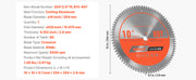 Charger l'image dans la visionneuse de galerie, Amocart Circular Saw Blade 10in Diameter 80Sharp Alloy Teeth 5/8in Arbor Aluminum Cutting Blade forCircular Saw with Heat Vents