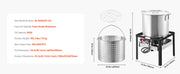 Charger l'image dans la visionneuse de galerie, Amocart 60/80/100Qt Seafood Boiling Kit with Strainer Cooking Set for Crab Crawfish Boiling Aluminum Stockpot with Steamer Rack