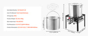 Charger l'image dans la visionneuse de galerie, Amocart 60/80/100Qt Seafood Boiling Kit with Strainer Cooking Set for Crab Crawfish Boiling Aluminum Stockpot with Steamer Rack