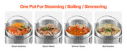 Charger l'image dans la visionneuse de galerie, Amocart 60/80/100Qt Seafood Boiling Kit with Strainer Cooking Set for Crab Crawfish Boiling Aluminum Stockpot with Steamer Rack