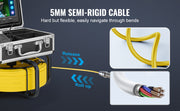Bild in Galerie-Viewer laden, Amocart Sewer Camera 165 ft/50 m Self-Leveling Drain Inspection Camera with 9" 1080P HD Screen and 512Hz Locator for Duct Pipe