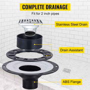 Load image into Gallery viewer, SucceBuy Waterproofing Shower Kit 38''x60'' Shower Kit Tray With Offset Drain PVC Or ABS 4" Stainless Steel Grate 2 Cuttable