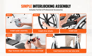 Charger l'image dans la visionneuse de galerie, Amocart Shower Wheelchair 17.5in Bathroom Wheelchair for Inside Shower Adjustable Rolling Shower Chair for Disabled Adult