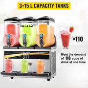 Bild in Galerie-Viewer laden, Amocart 45L Commercial CoSlushy Machine Intelligent LED Control Panel Drink Dispenser Juicer Beverage Granizing Smoothie Maker