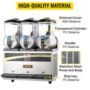 Bild in Galerie-Viewer laden, Amocart 45L Commercial CoSlushy Machine Intelligent LED Control Panel Drink Dispenser Juicer Beverage Granizing Smoothie Maker