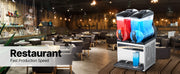 Charger l'image dans la visionneuse de galerie, Amocart Commercial Frozen Drink Maker 15Lx2 Double Tank Slushy Machine 120Cups StainlessSteel Slushie Maker for Home Party Cafe