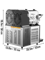 Charger l'image dans la visionneuse de galerie, Amocart 3/6L Jar Commercial Slushie Machine Slush Maker Frozen Drink Dispenser Ice-Cool Juice Smoothie Granita Vending Machine