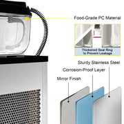 Charger l'image dans la visionneuse de galerie, Amocart 6L/1.6 Gal Commercial Slushy Machine 300W 25 Cups Single-Bowl Stainless Steel Margarita Smoothie Frozen Drink Maker