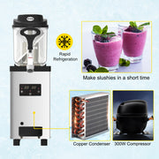 Charger l'image dans la visionneuse de galerie, Amocart 6L/1.6 Gal Commercial Slushy Machine 300W 25 Cups Single-Bowl Stainless Steel Margarita Smoothie Frozen Drink Maker