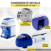 Charger l'image dans la visionneuse de galerie, Amocart Commercial Ice Shaver Crusher 441LBS/H with 11LBS Hopper Electric Snow Cone Maker For Parties Events Snack Bar